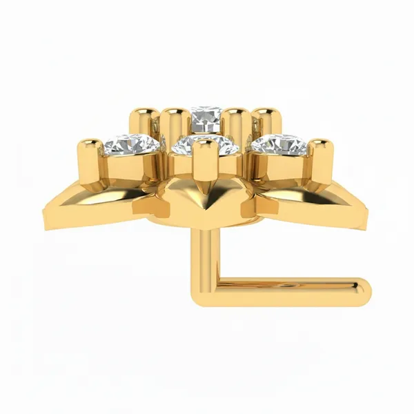 Ravishing Modern Diamond Nosepin - View 4