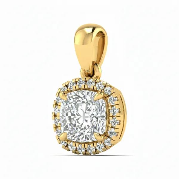 Graceful Celtic Diamond Pendant - View 2