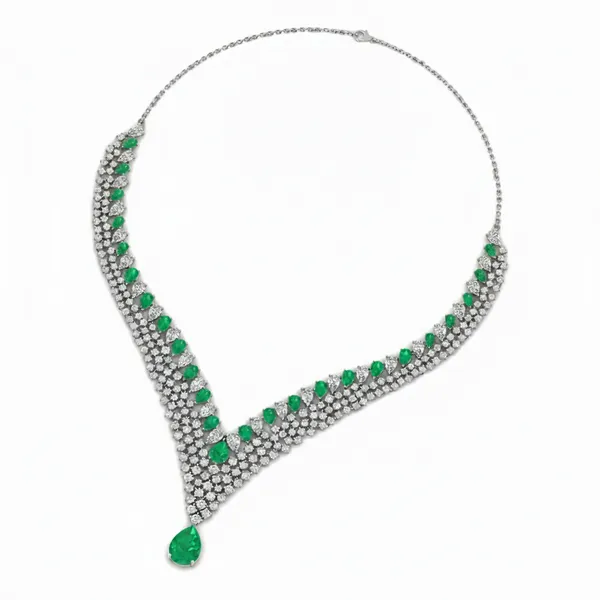 Glamorous Princess Diamond Necklace - View 3