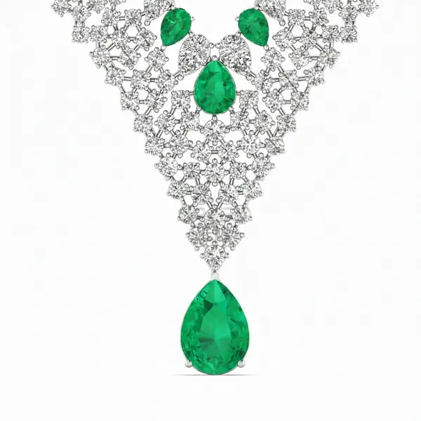 Glamorous Princess Diamond Necklace - View 4