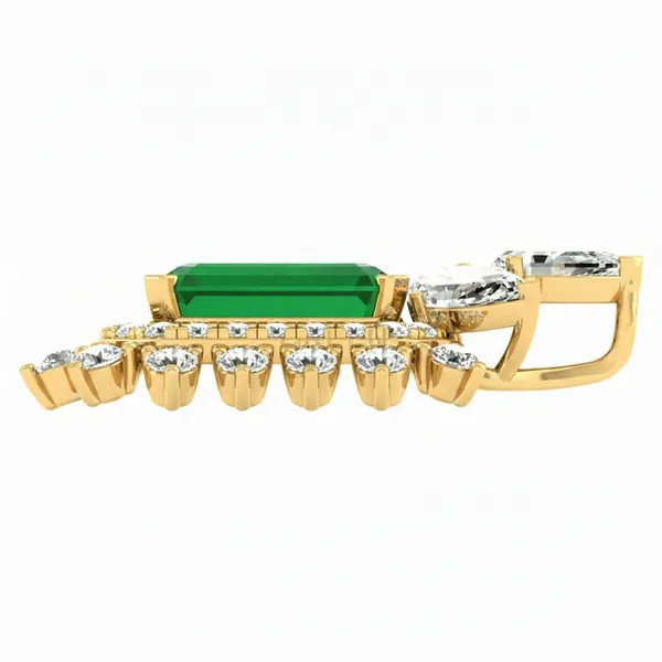 Glamorous Art Deco Diamond Pendant - View 3
