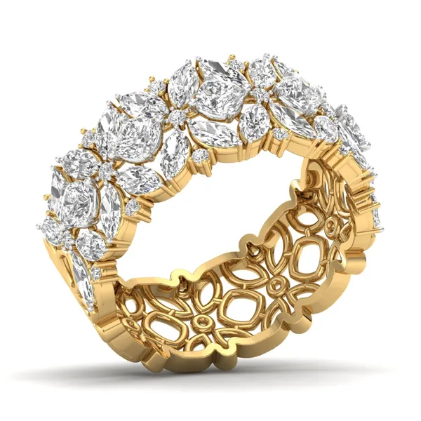 Glittering Bezel Diamond Ring - Laboratory-Grown Diamond Ladies Ring