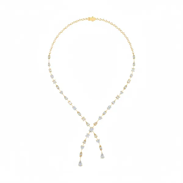 Lustrous Lariat Diamond Necklace - Laboratory-Grown Diamond Necklace