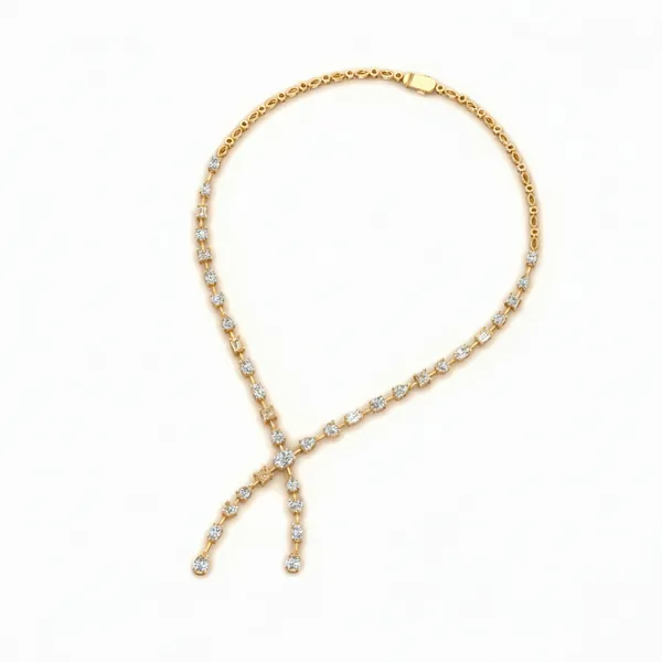Lustrous Lariat Diamond Necklace - View 3