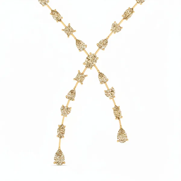 Lustrous Lariat Diamond Necklace - View 4