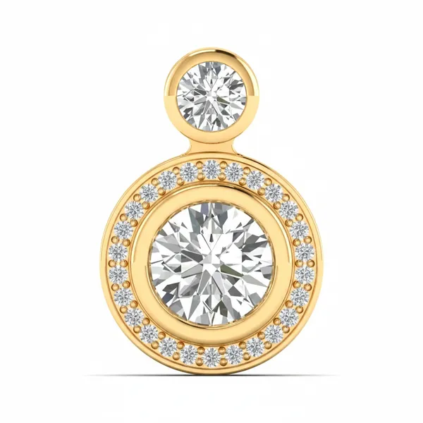 Glittering Sunburst Diamond Pendant - Laboratory-Grown Diamond Pendant