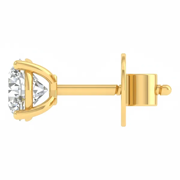 Dahlia Single Diamond Studs - View 3