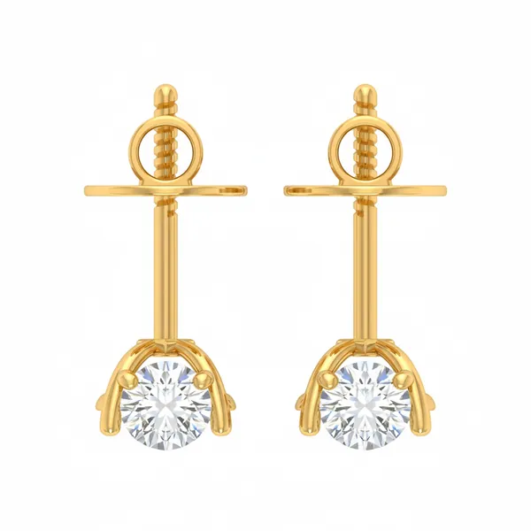 Dahlia Single Diamond Studs - View 4
