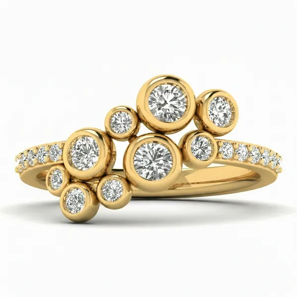 Whimsical Band Diamond Ring - View 2