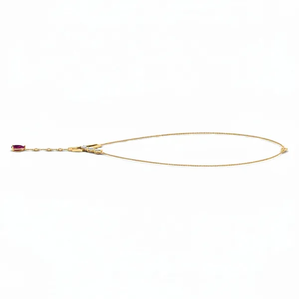 Elegant Fringe Diamond Necklace - View 2