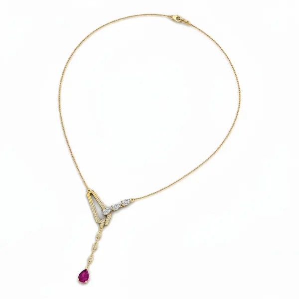 Elegant Fringe Diamond Necklace - View 3