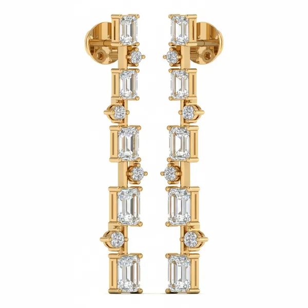 The Solara Snowflake Multi-Stone Earrings - View 2