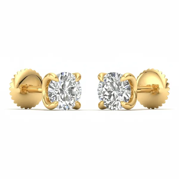 The Vincenza Tiara Solitaire Earrings - View 2