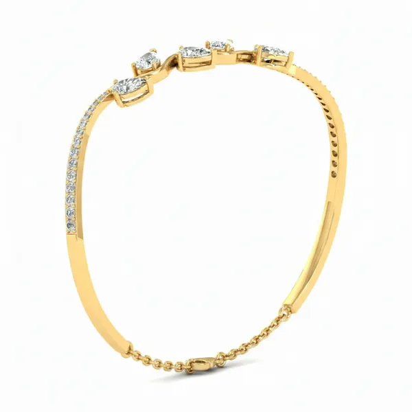 Stately Celestial Diamond Bangle - View 2