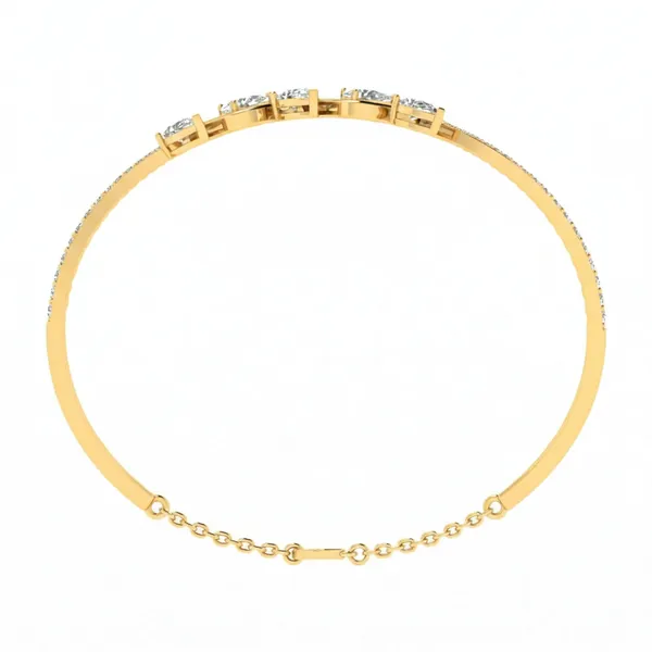 Stately Celestial Diamond Bangle - View 3