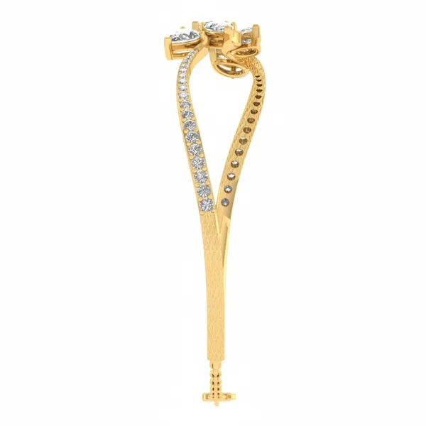 Stately Celestial Diamond Bangle - View 4