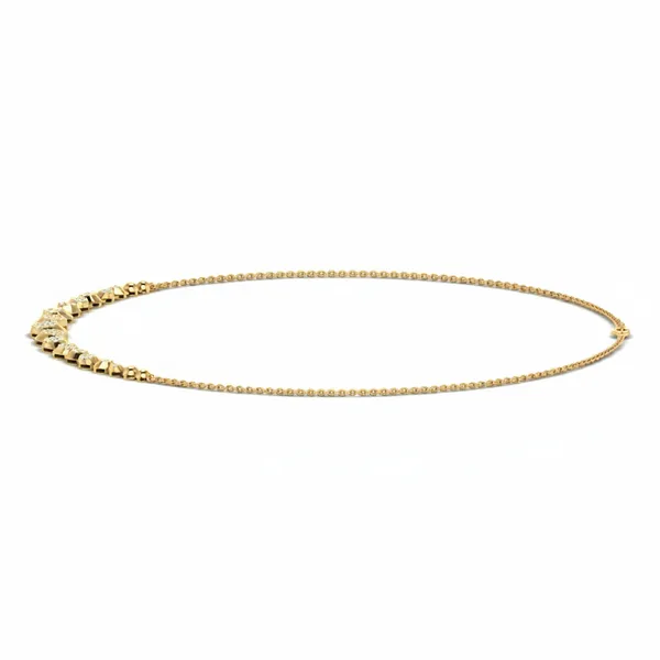 Sculptural Art Deco Diamond Necklace - View 2