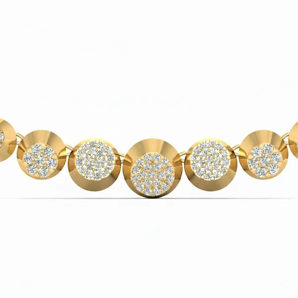 Sculptural Art Deco Diamond Necklace - View 4