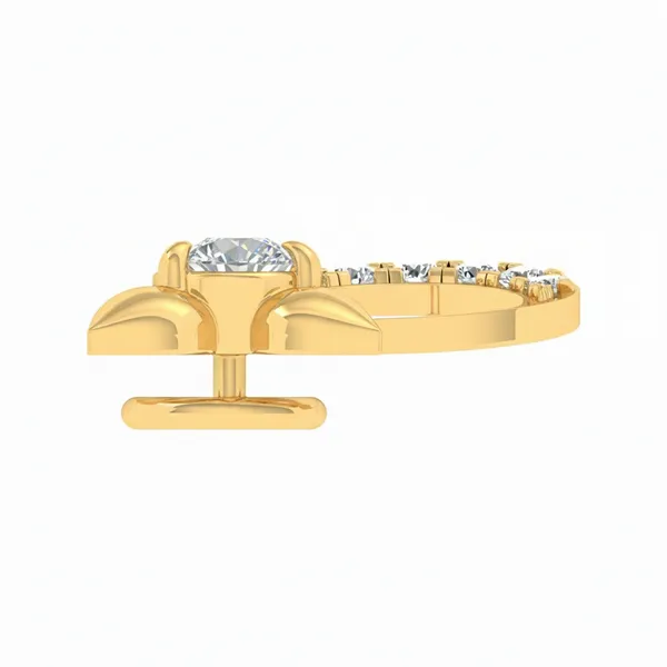 Shimmering Aurora Diamond Nosepin - View 3