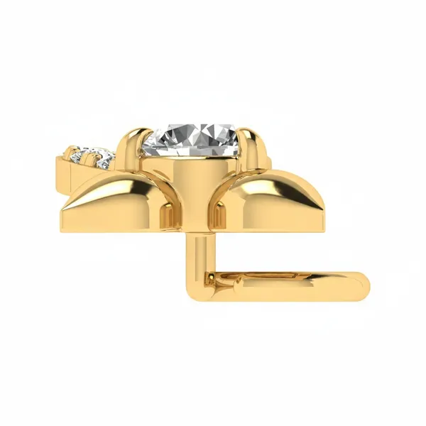 Shimmering Aurora Diamond Nosepin - View 4