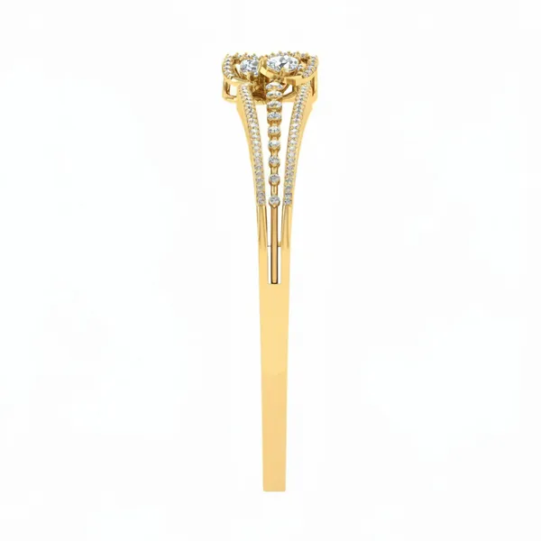 Shimmering Cuff Diamond Bangle - View 4