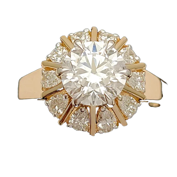 Serene Halo Diamond Ladies Ring MNRL1160