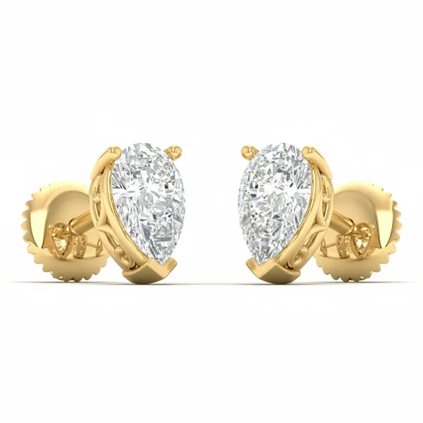 Dianara Peacock Single Diamond Studs - View 2