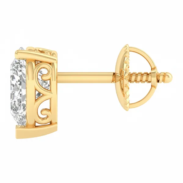 Dianara Peacock Single Diamond Studs - View 3