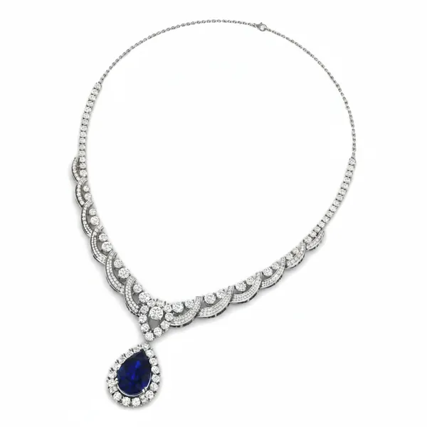 Resplendent Art Deco Diamond Necklace - View 3