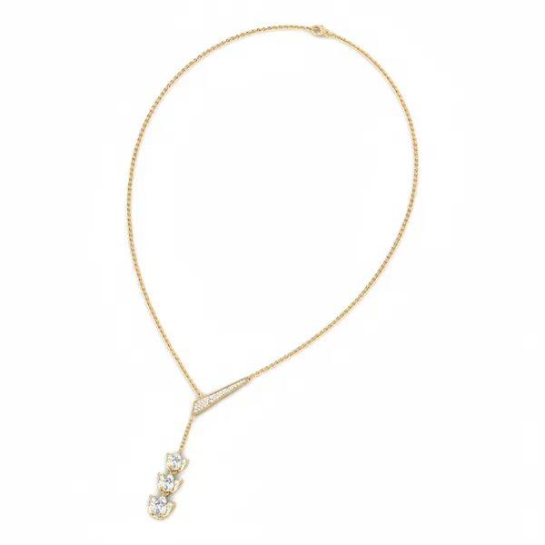 Whimsical Princess Diamond Necklace - View 3
