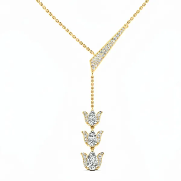 Whimsical Princess Diamond Necklace - View 4