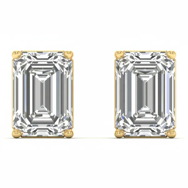 Diamante Halo Solo Stone Earrings - Laboratory-Grown Diamond Earrings