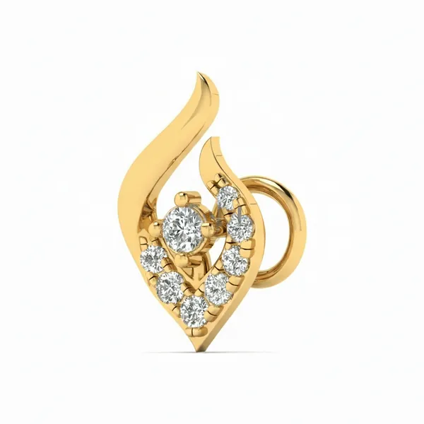 Artisan Solitaire Diamond Nosepin - View 2