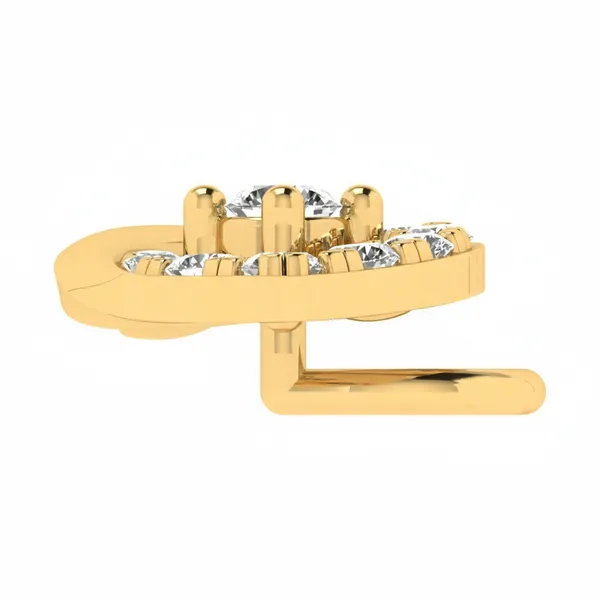Artisan Solitaire Diamond Nosepin - View 4