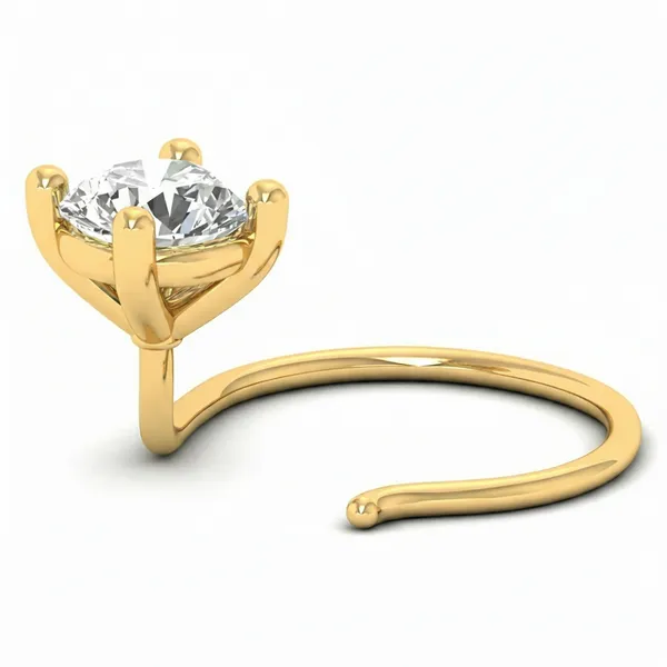 Ethereal Statement Diamond Nosepin - View 4