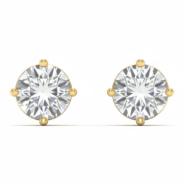 The Lairesse Drapery Solitaire Studs - Laboratory-Grown Diamond Earrings