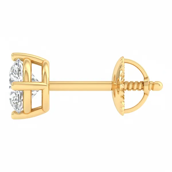 The Lairesse Drapery Solitaire Studs - View 3
