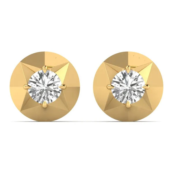 The Bijou Peony Solitaire Earrings - Laboratory-Grown Diamond Stud Earrings