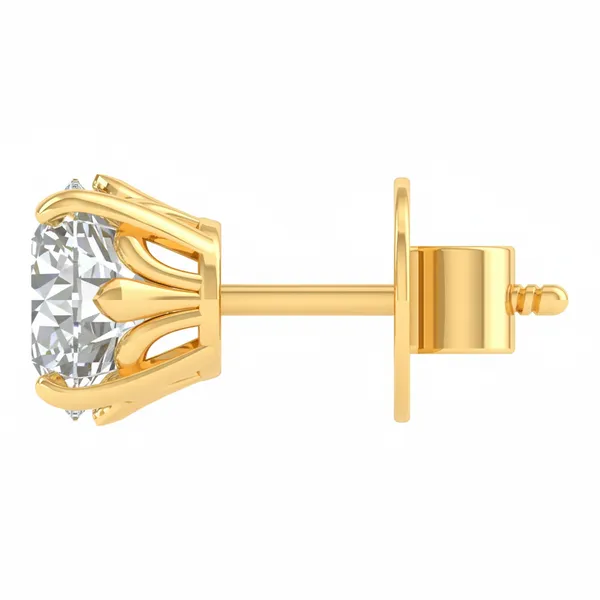 The Lucente Lotus Solitaire Studs - View 3