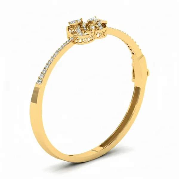Regal Sunrise Diamond Bangle - View 2
