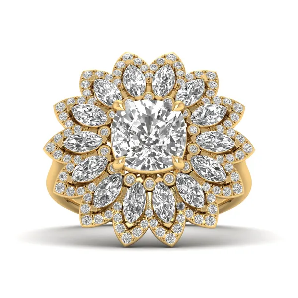 Lustrous Bypass Diamond Ring - View 2
