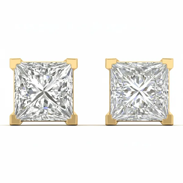 Luminara Quill Solitaire Earrings - Laboratory-Grown Diamond Earrings