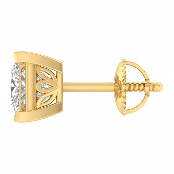 Luminara Quill Solitaire Earrings - View 3