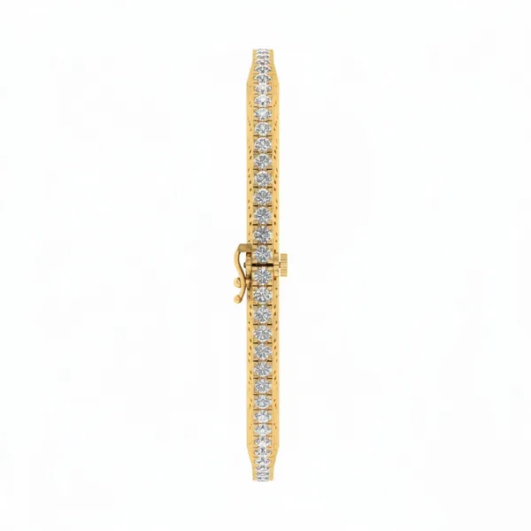 Stately Cluster Diamond Bangle - View 3