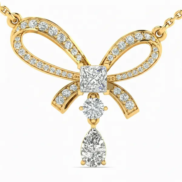 Harmonious Celestial Diamond Necklace - View 4