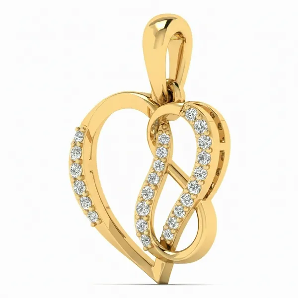 Precious Modern Diamond Pendant - View 2