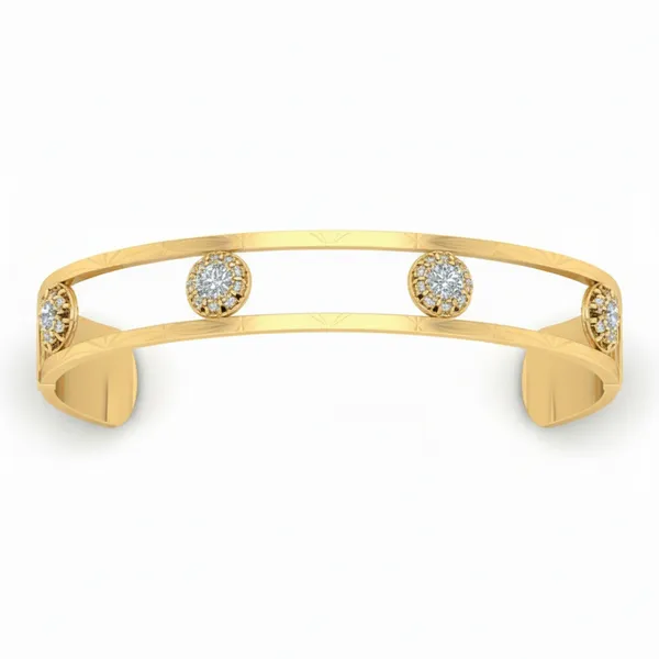 Couture Ornate Diamond Bangle - Laboratory-Grown Diamond Bangle