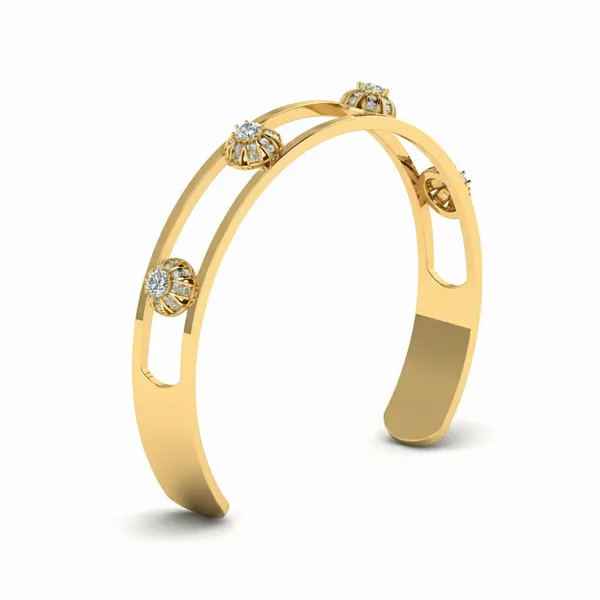 Couture Ornate Diamond Bangle - View 2