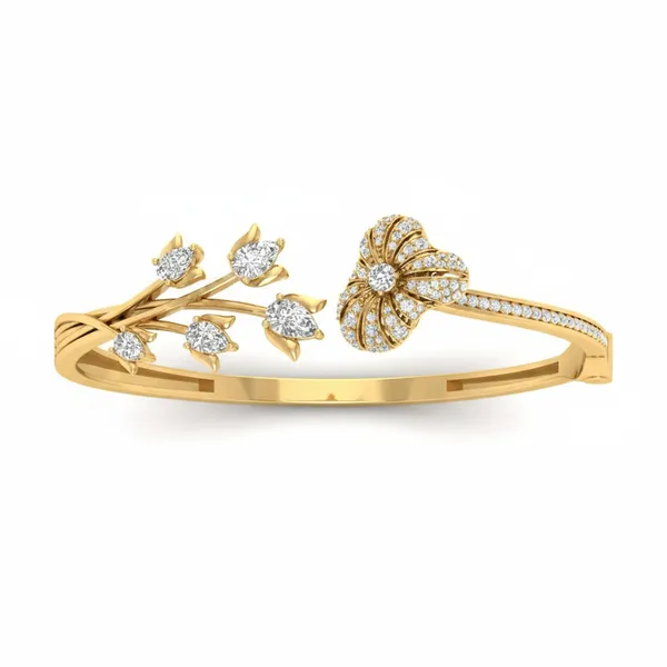 Sophisticated Modern Diamond Bangle - Laboratory-Grown Diamond Bangle
