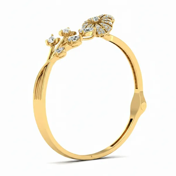 Sophisticated Modern Diamond Bangle - View 2